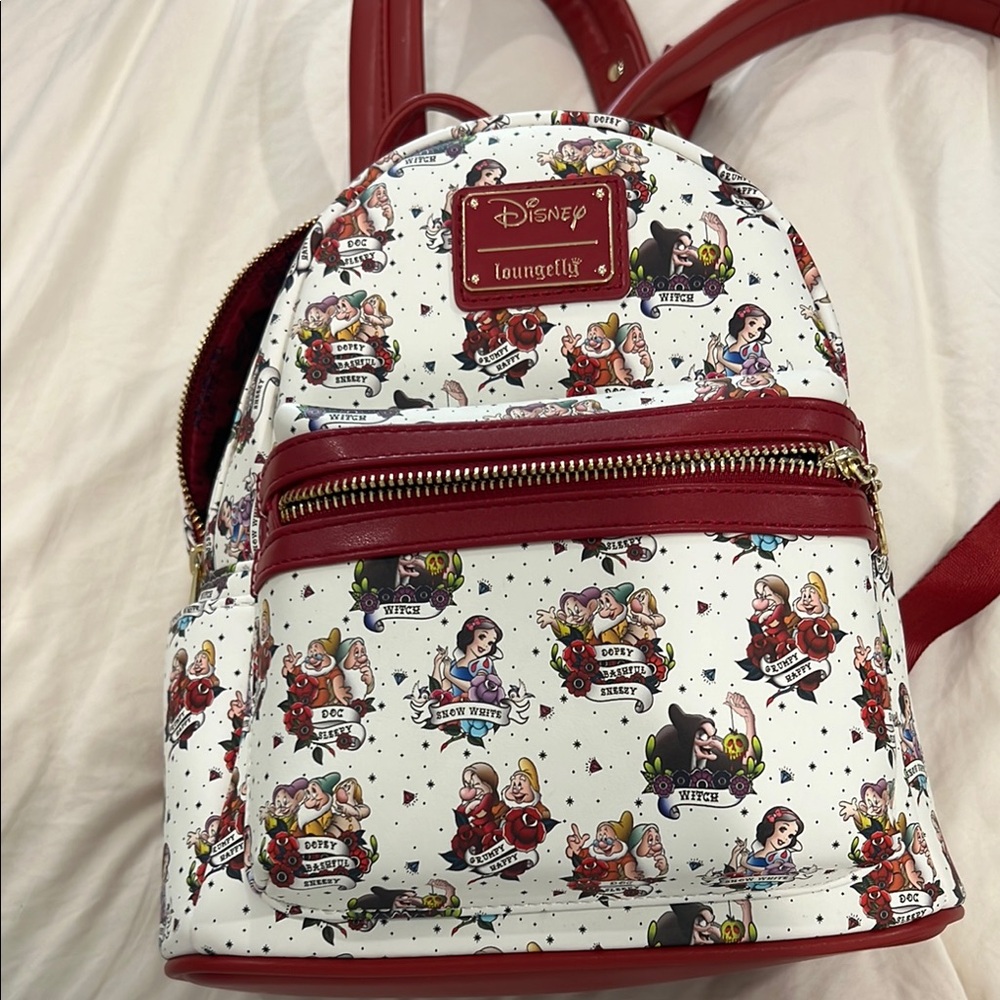 Loungefly Disney White and Red Backpack